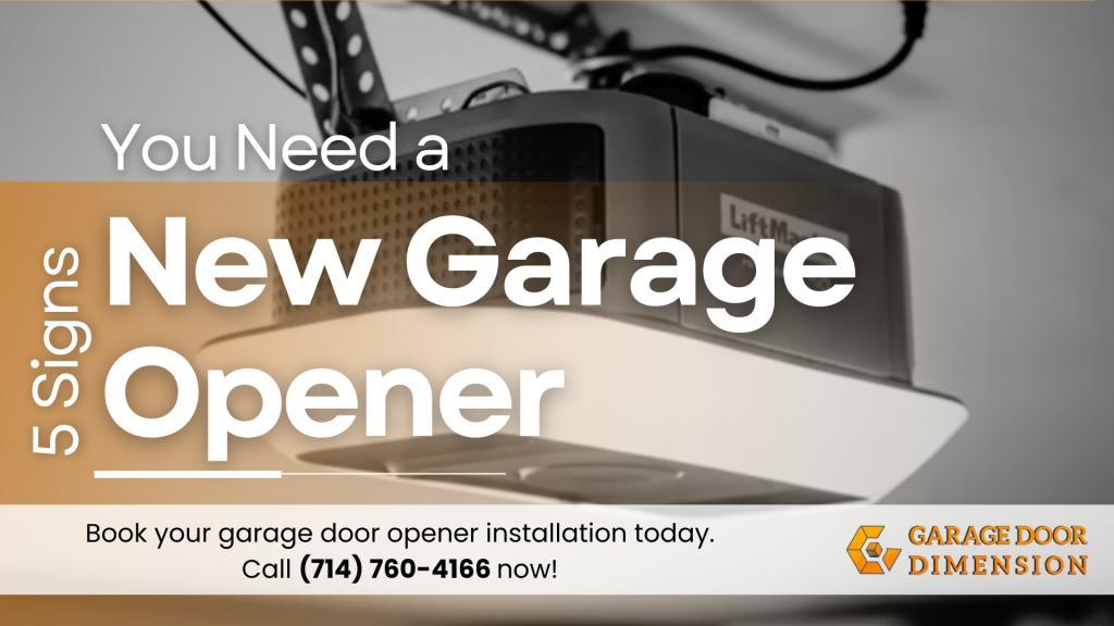 Educational blog about the signs you need a new garage opener