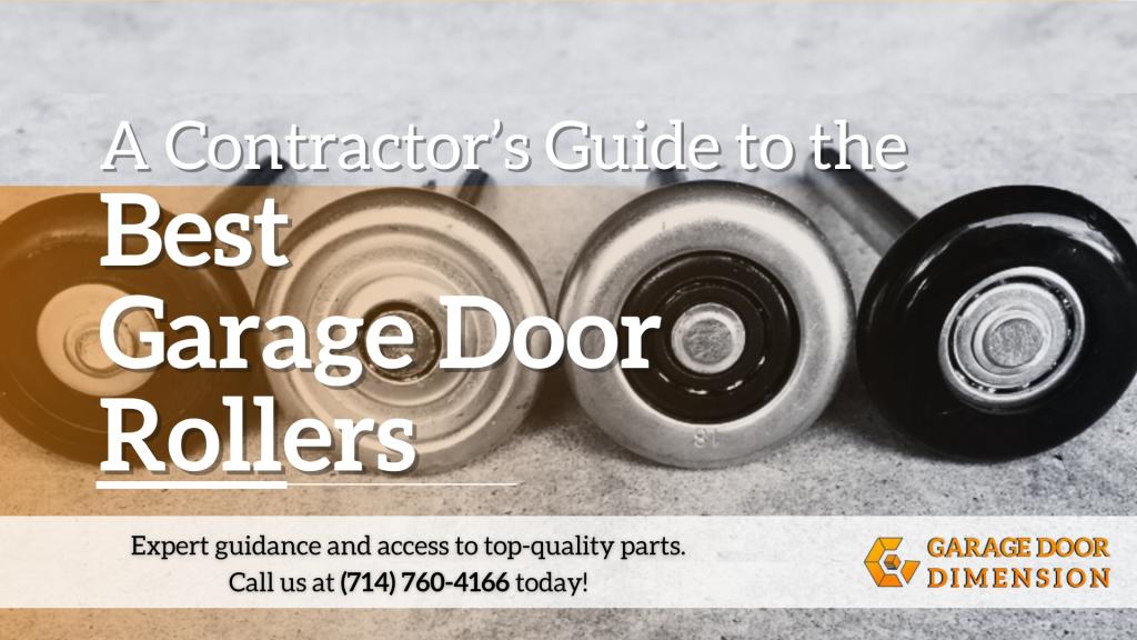 Close-up of the best garage door rollers featured in a contractor’s guide