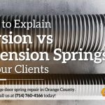 Contractor's guide for educating clients on torsion and extension garage door springs