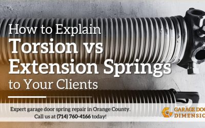 How to Explain Torsion vs Extension Springs to Your Clients