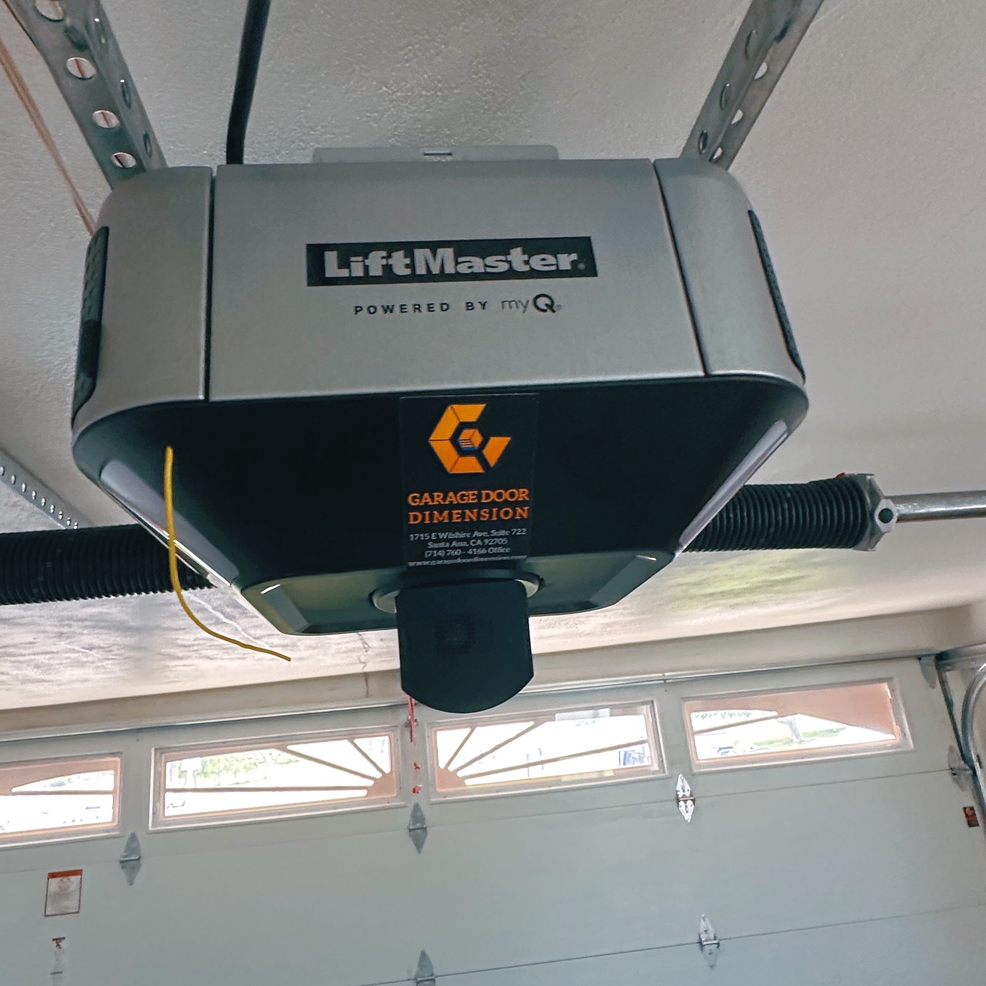 A LiftMaster opener installed by Garage Door Dimension