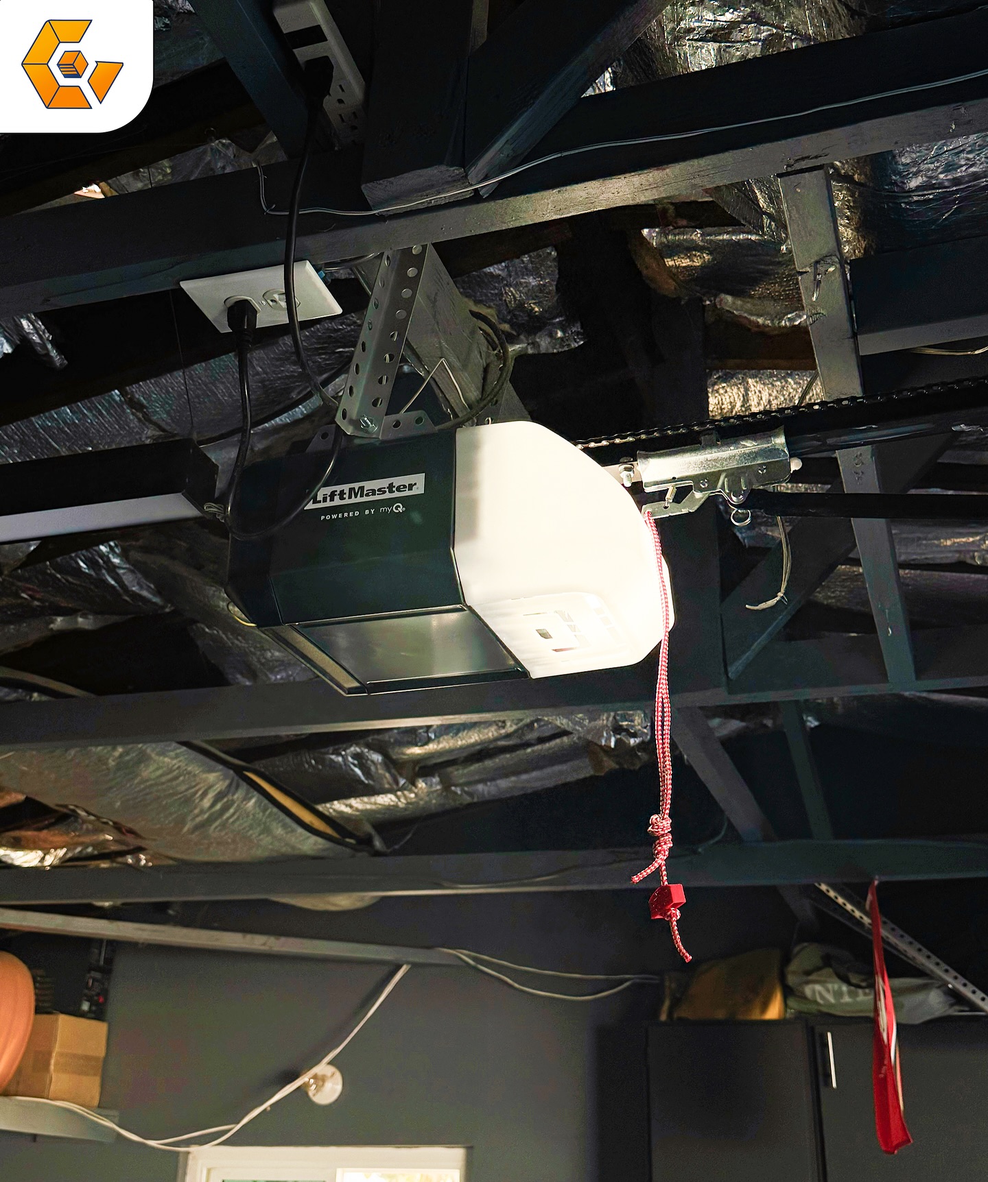 A garage door opener installed in Santa Ana