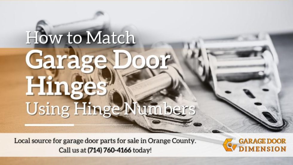 Hinge Match Note Feature Garage Door Hinges: How to Identify and Match by Number