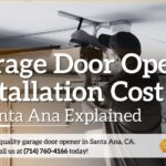 garage-door-opener-cost-santa-ana Technician installing a garage door opener in a residential garage in Santa Ana, CA