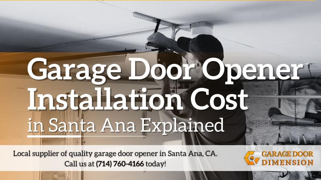 Technician installing a garage door opener in a residential garage in Santa Ana, CA