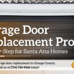 garage-door-replacement-process-santa-ana-garage-door-dimension Modern sectional garage door at a Santa Ana home, representing the step-by-step garage door replacement process from selection through installation